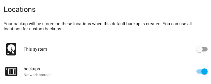 Backups Locations