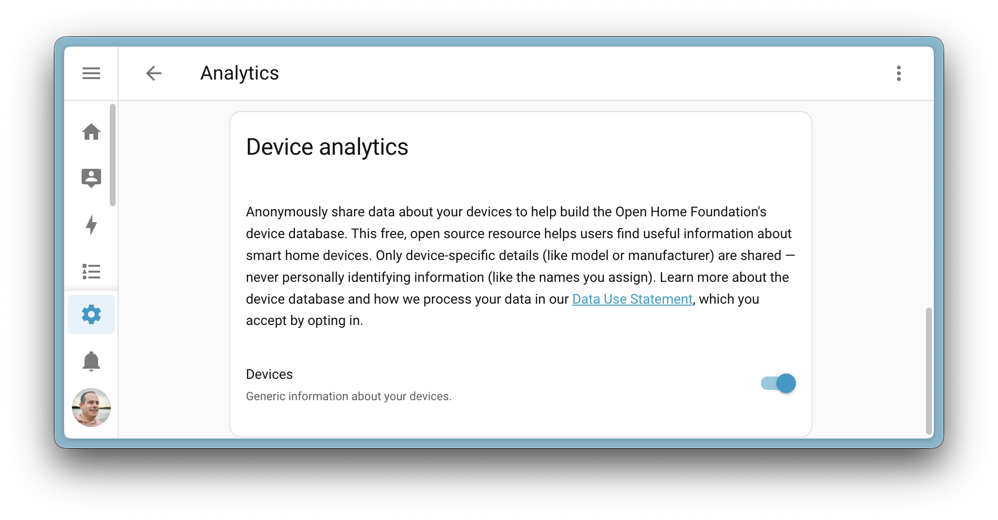 Anonymní sdílení dat v Home Assistant Labs