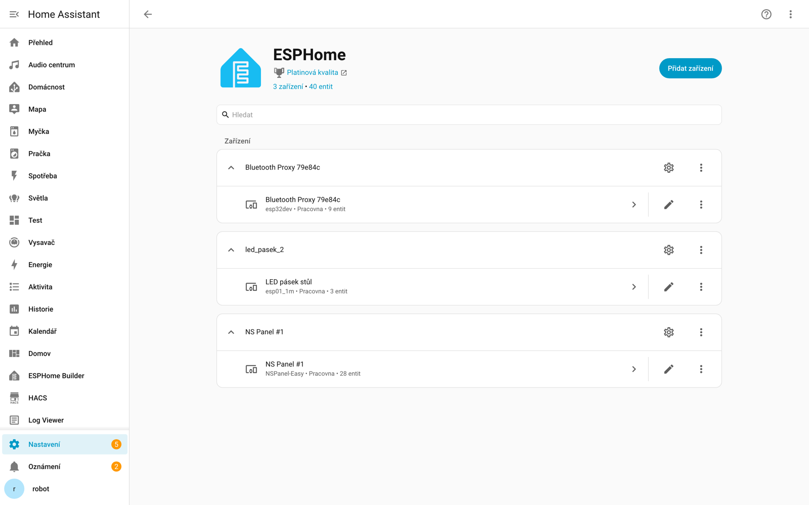 Integrace ESPHome v Home Assistant