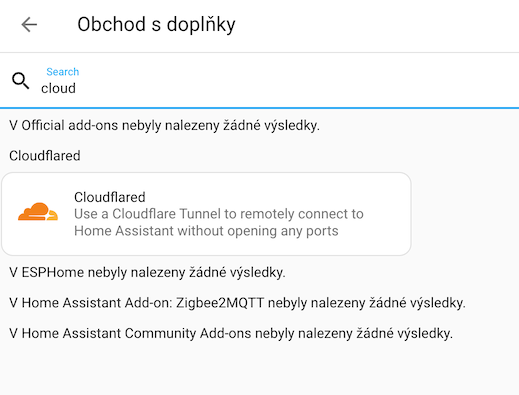 Home Assistant - Cloudflare addon