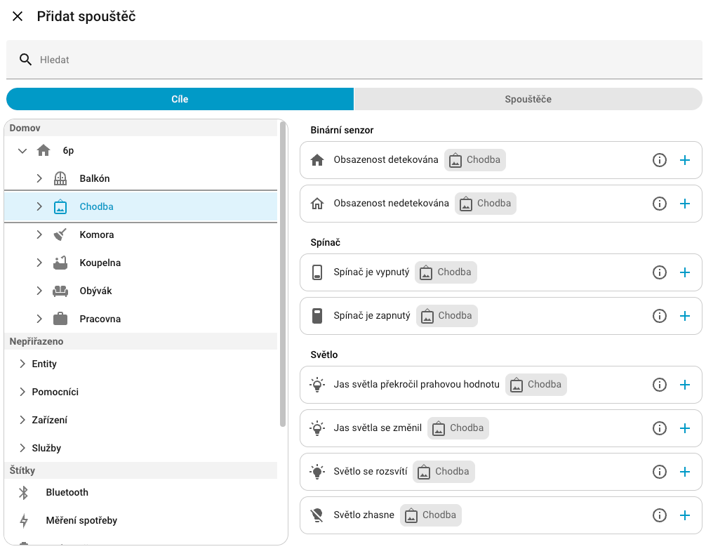 New target summary in the automation editor