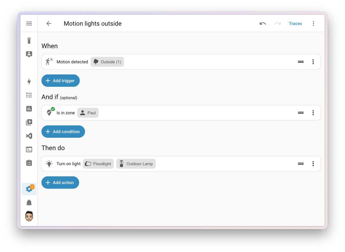 Automation trigger targeting an area instead of a specific entity