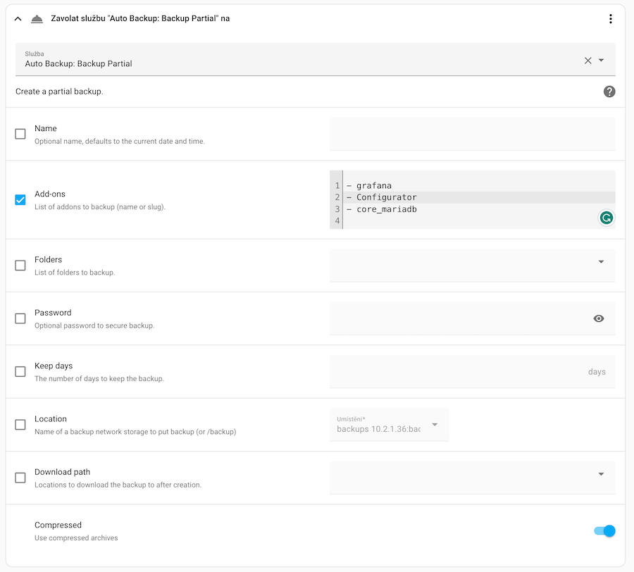 Auto Backup - Auto Backup Partial