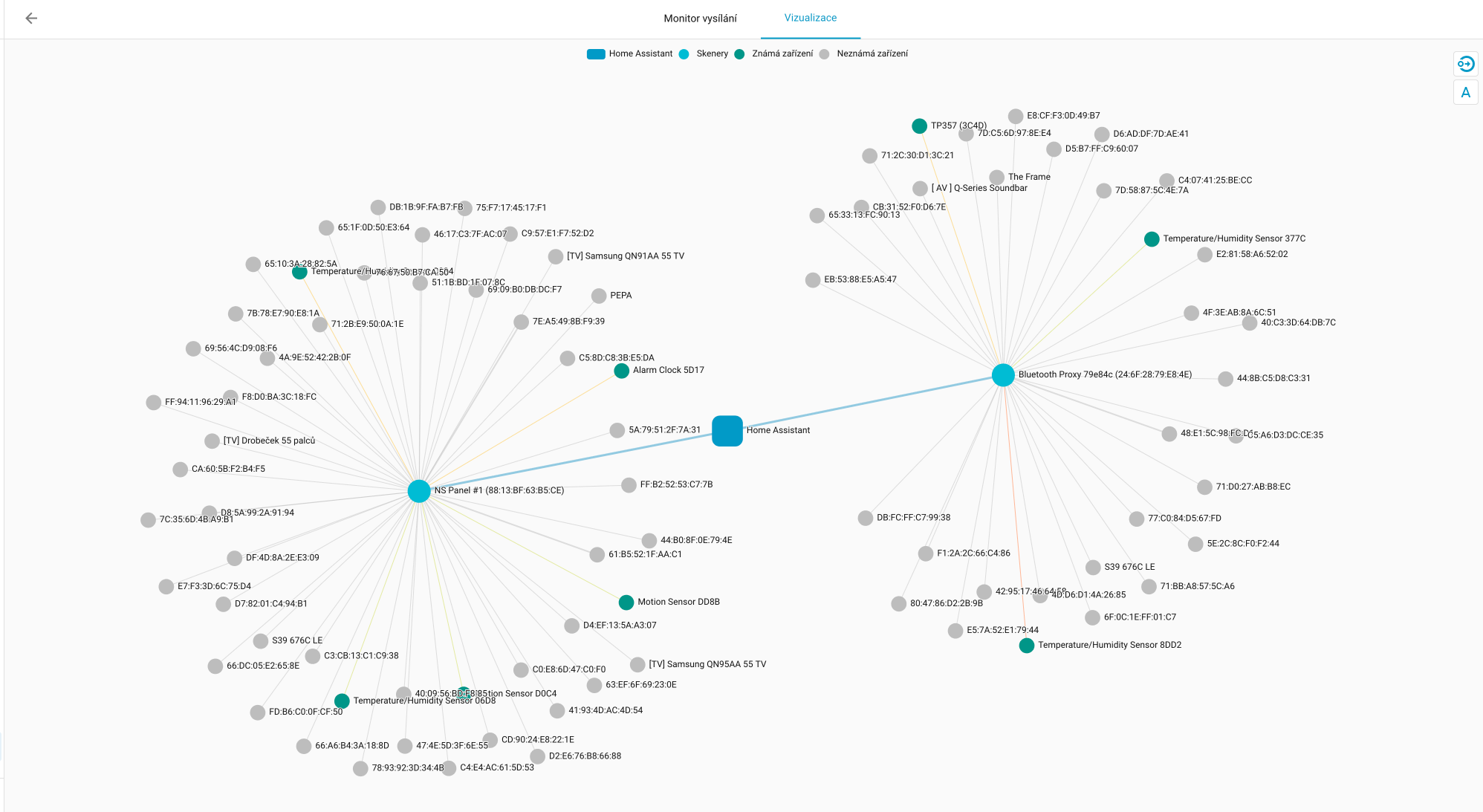 HA Bluetooth Network Visualization