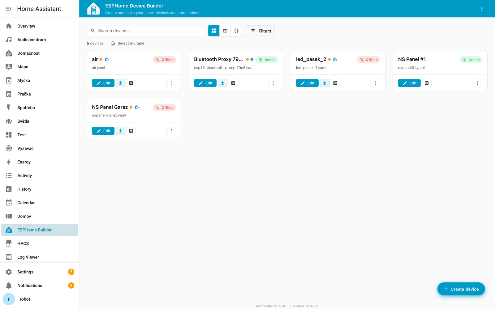 ESPHome Device Builder