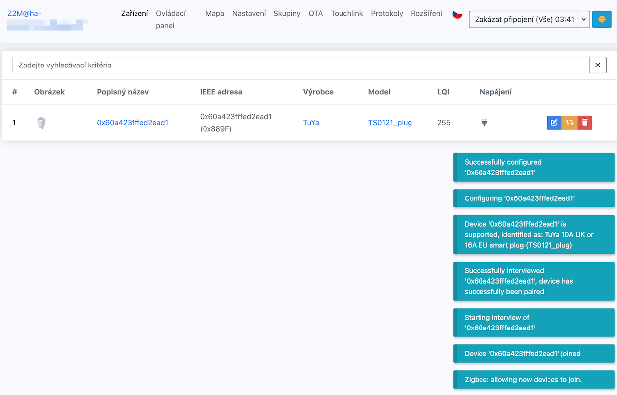 Zigbee2MQTT Pairing